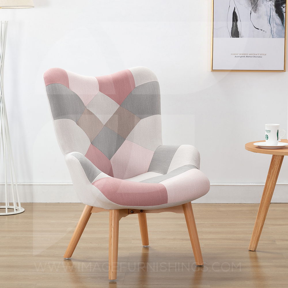 Willow Patchwork Chair Pink