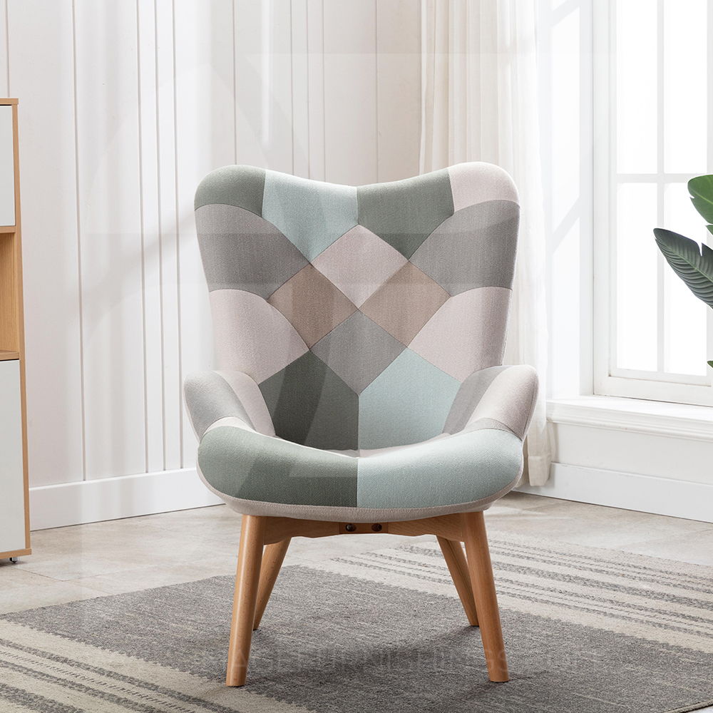 Willow Patchwork Chair Blue