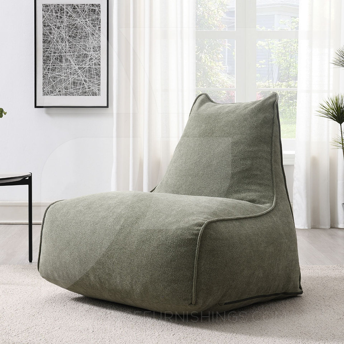 Pearl Lounger Bean Bag Moss