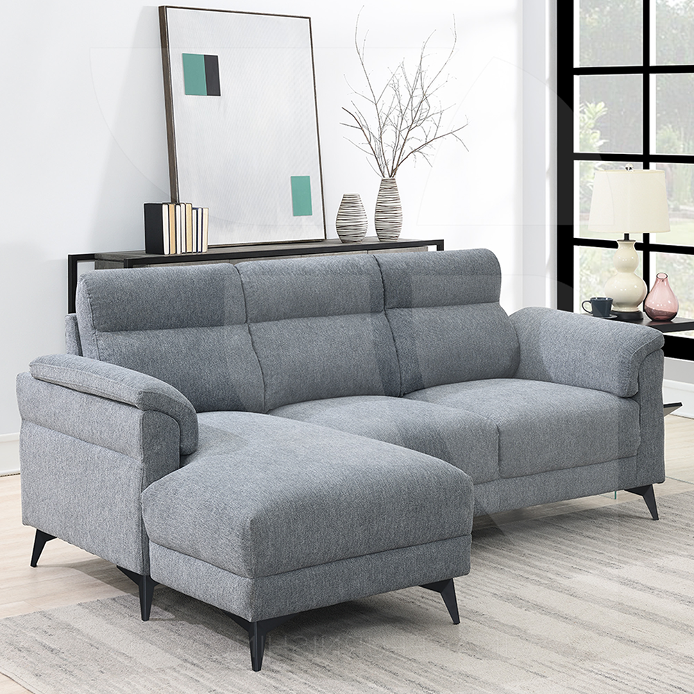 Roxy LH Chaise Grey